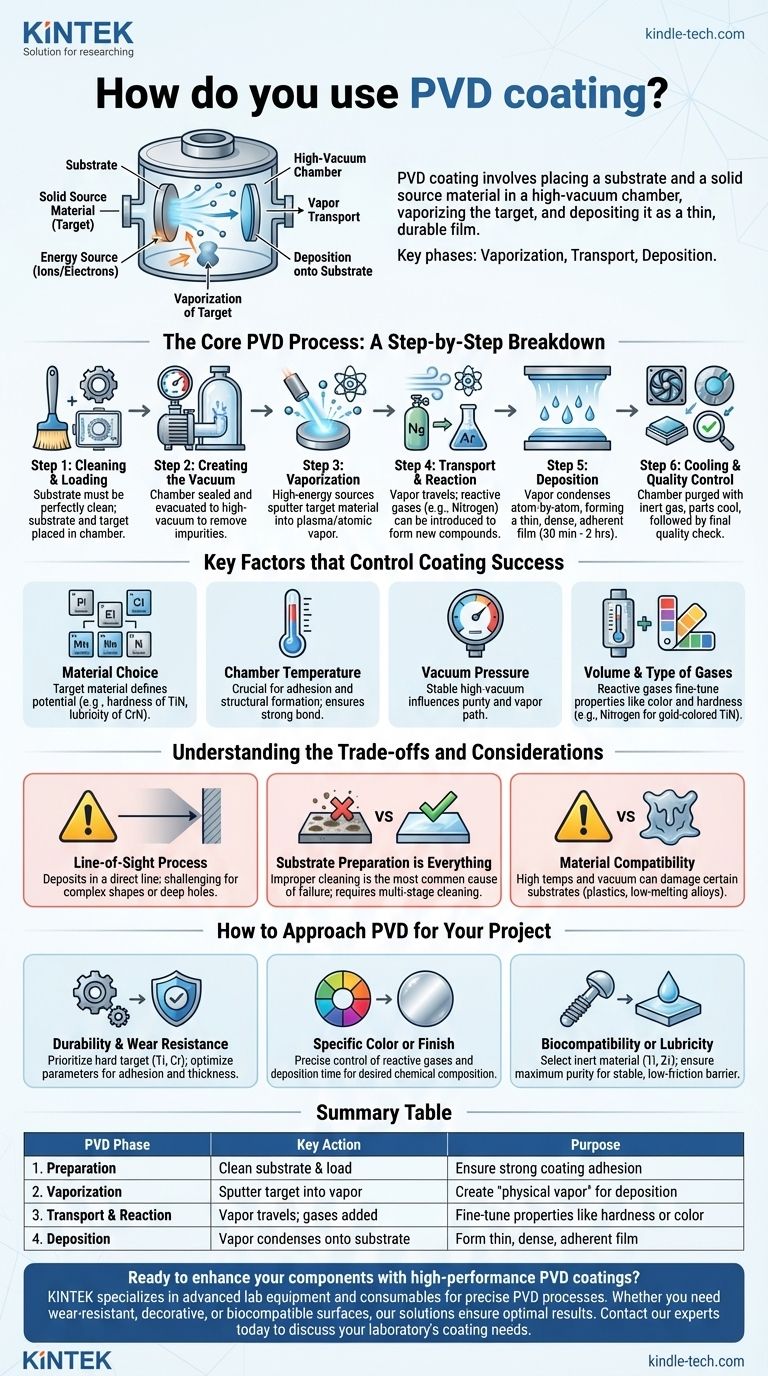 PVD 코팅은 어떻게 사용하나요? 내구성 있는 박막을 적용하는 단계별 가이드 시각적 가이드