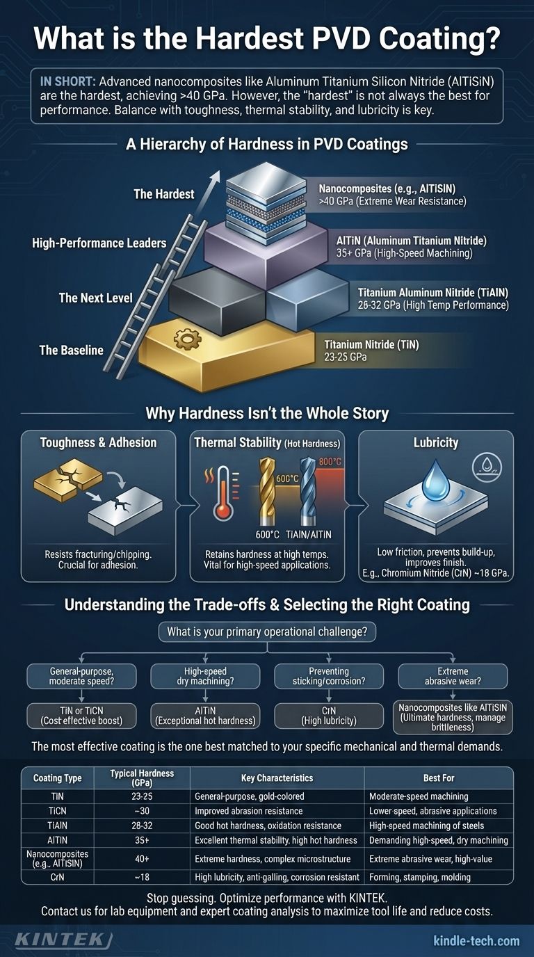 Qual è il rivestimento PVD più duro? Oltre la durezza per prestazioni di picco Guida Visiva