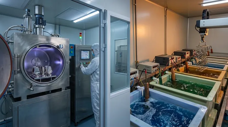 В чем разница между PVD и гальваническим покрытием? Выберите правильное покрытие для долговечности или сложных деталей