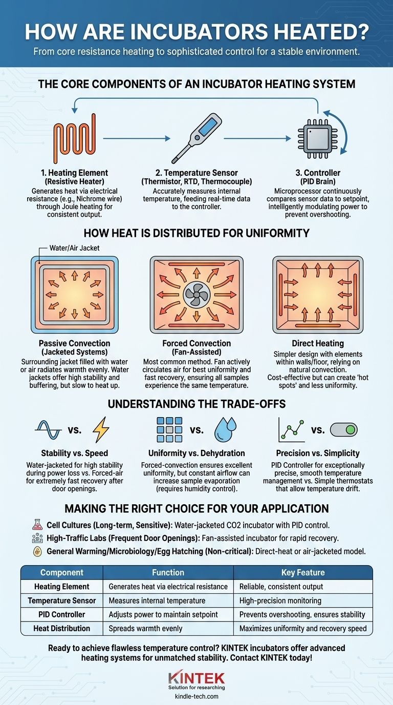 Come vengono riscaldati gli incubatori? Padroneggiare il controllo della temperatura per il successo del tuo laboratorio Guida Visiva