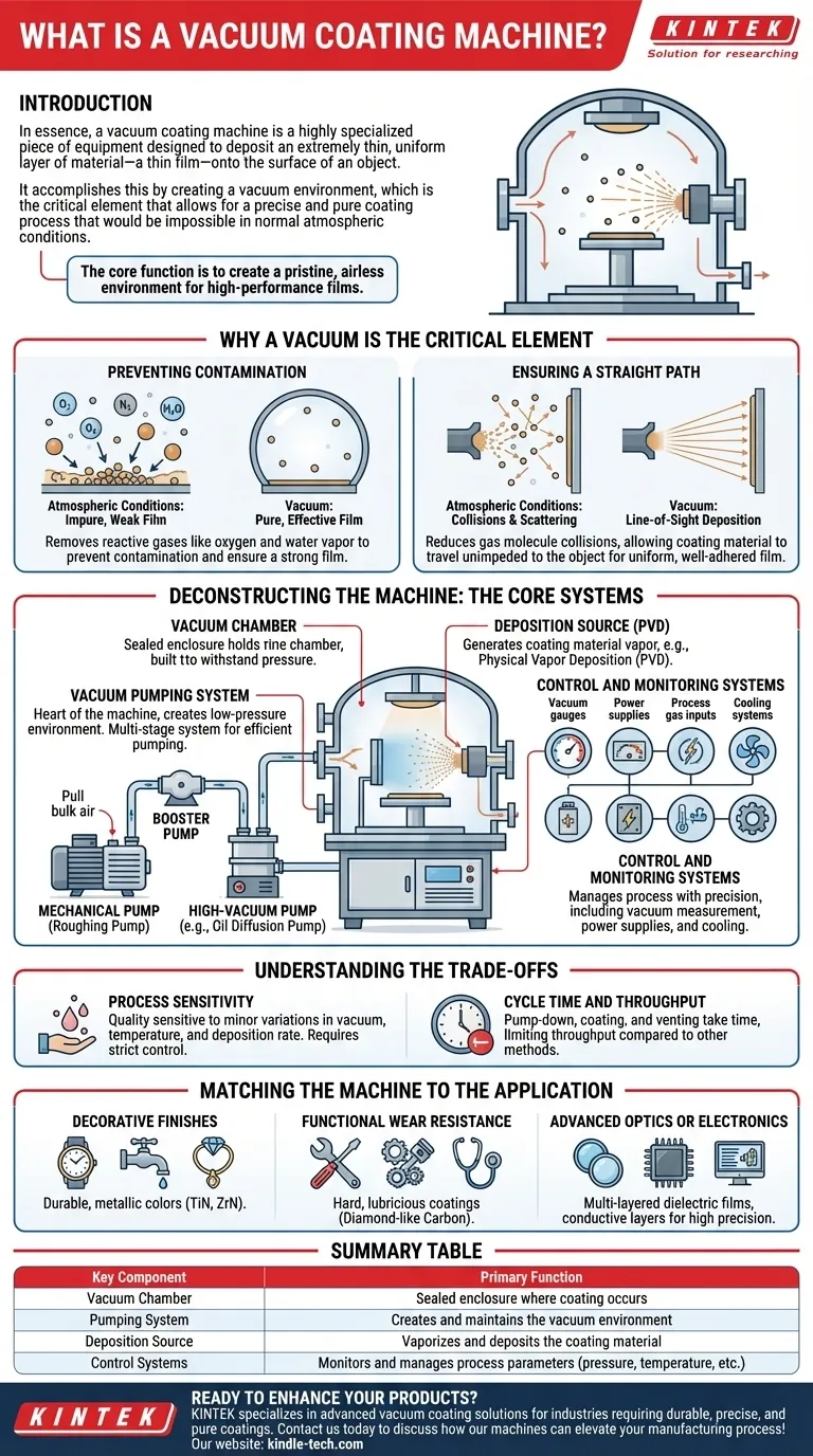 O que é uma máquina de revestimento a vácuo? Um Guia para Deposição de Filmes Finos de Alto Desempenho Guia Visual