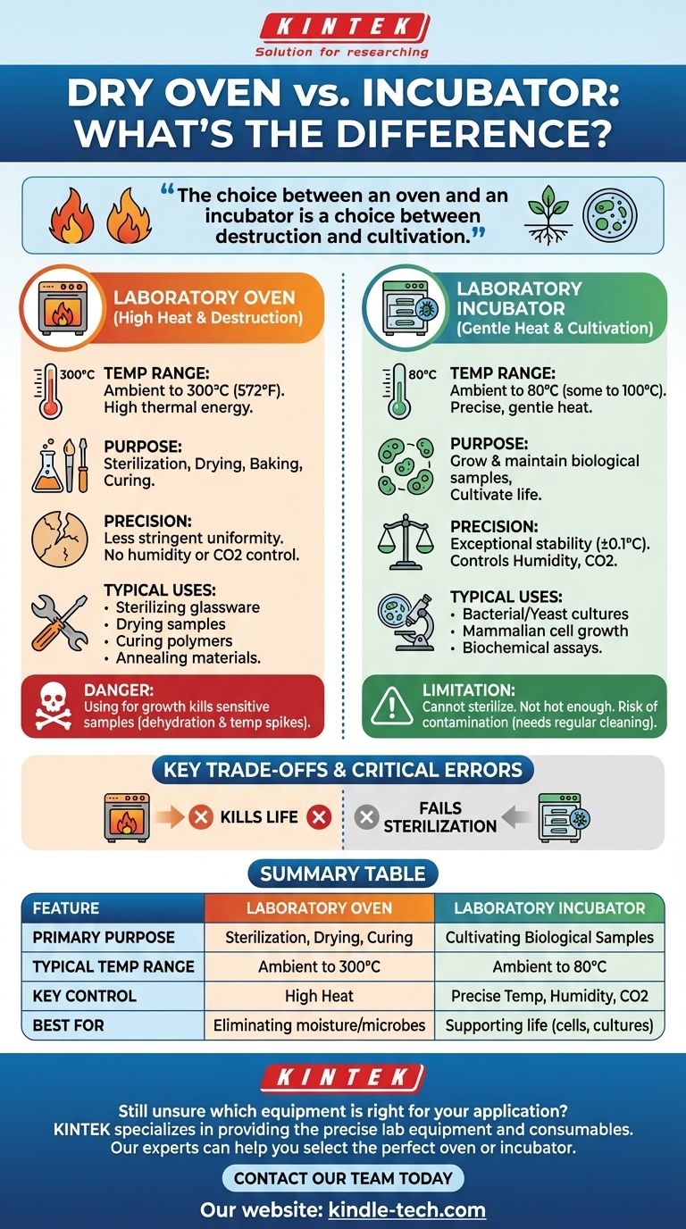 Quelle est la différence entre une étuve sèche et un incubateur ? Choisir le bon équipement pour votre laboratoire Guide Visuel