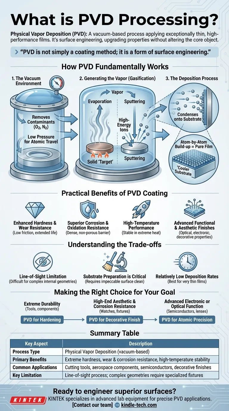 Cos'è la lavorazione PVD? Una guida all'ingegneria delle superfici ad alte prestazioni Guida Visiva