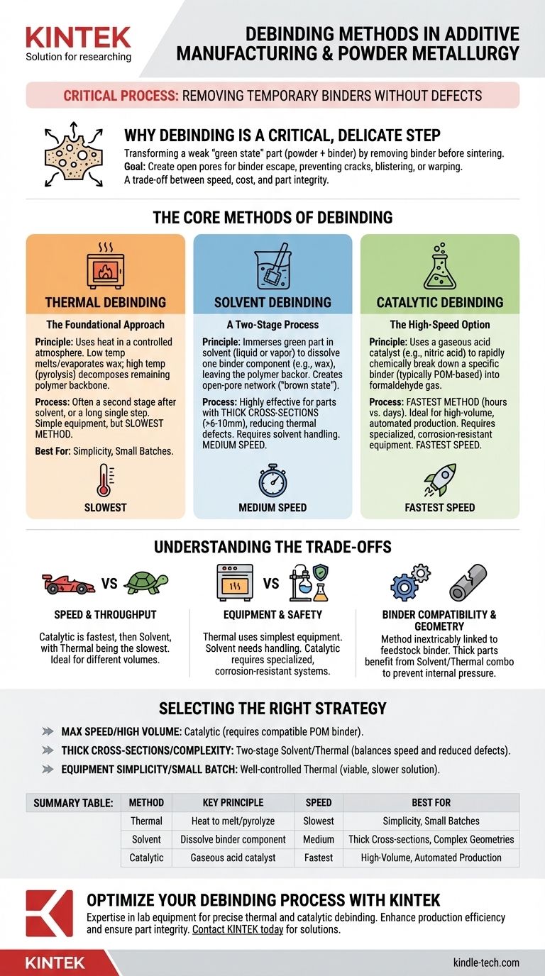 ¿Cuáles son los métodos de desaglomerado? Una guía para la eliminación térmica, por solvente y catalítica Guía Visual