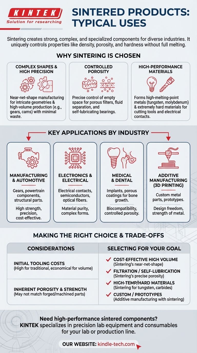 What are sintered products typical uses? Creating Strong, Complex, and Specialized Components Visual Guide