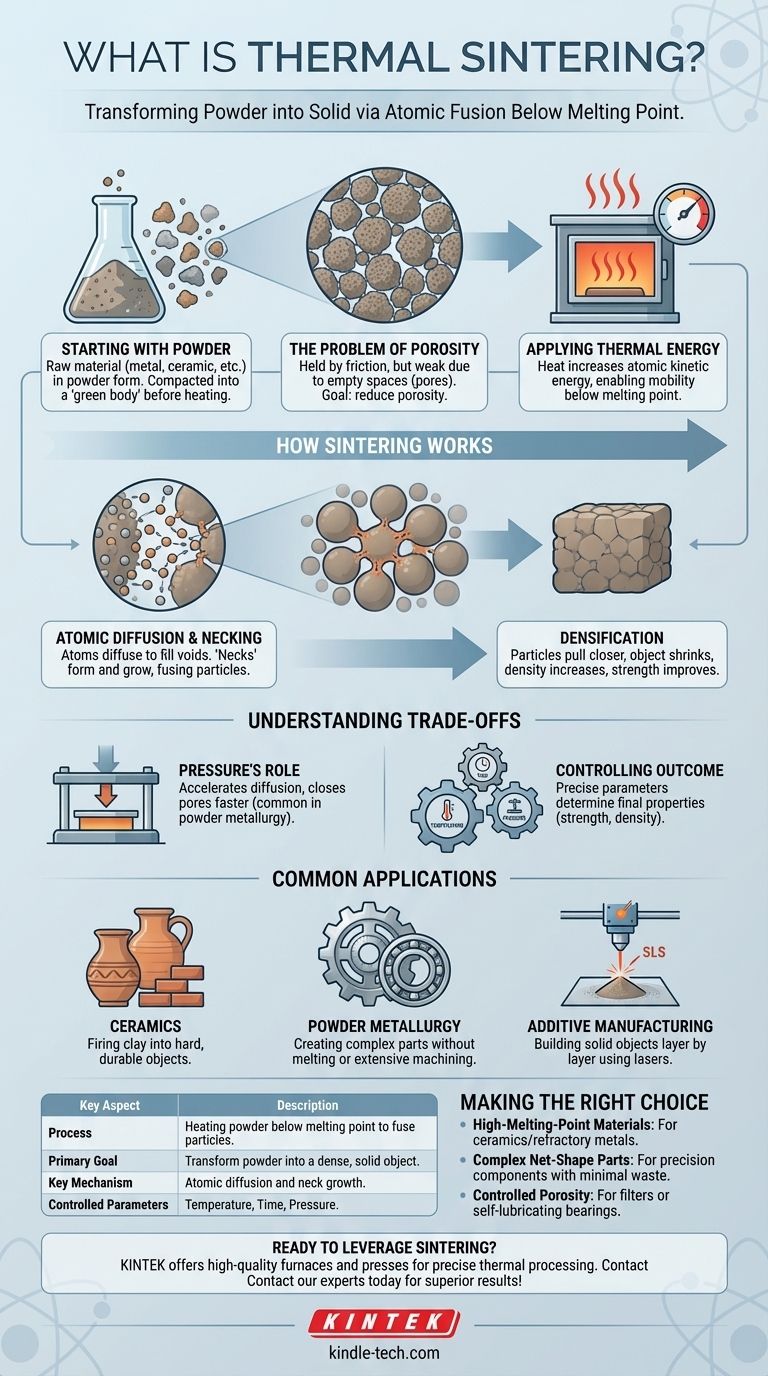 O que é sinterização térmica? Um Guia para o Processamento de Pós em Estado Sólido Guia Visual