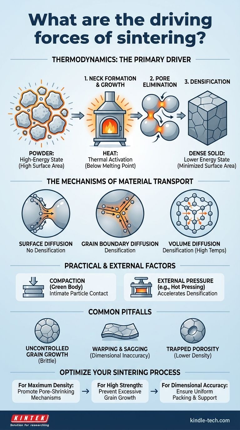 What are the driving forces of sintering? Understanding the Thermodynamics for Better Materials Visual Guide