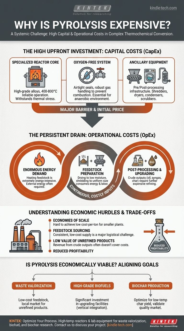 Warum ist Pyrolyse teuer? Die hohen Kosten der fortschrittlichen Abfallumwandlung entschlüsselt Visuelle Anleitung