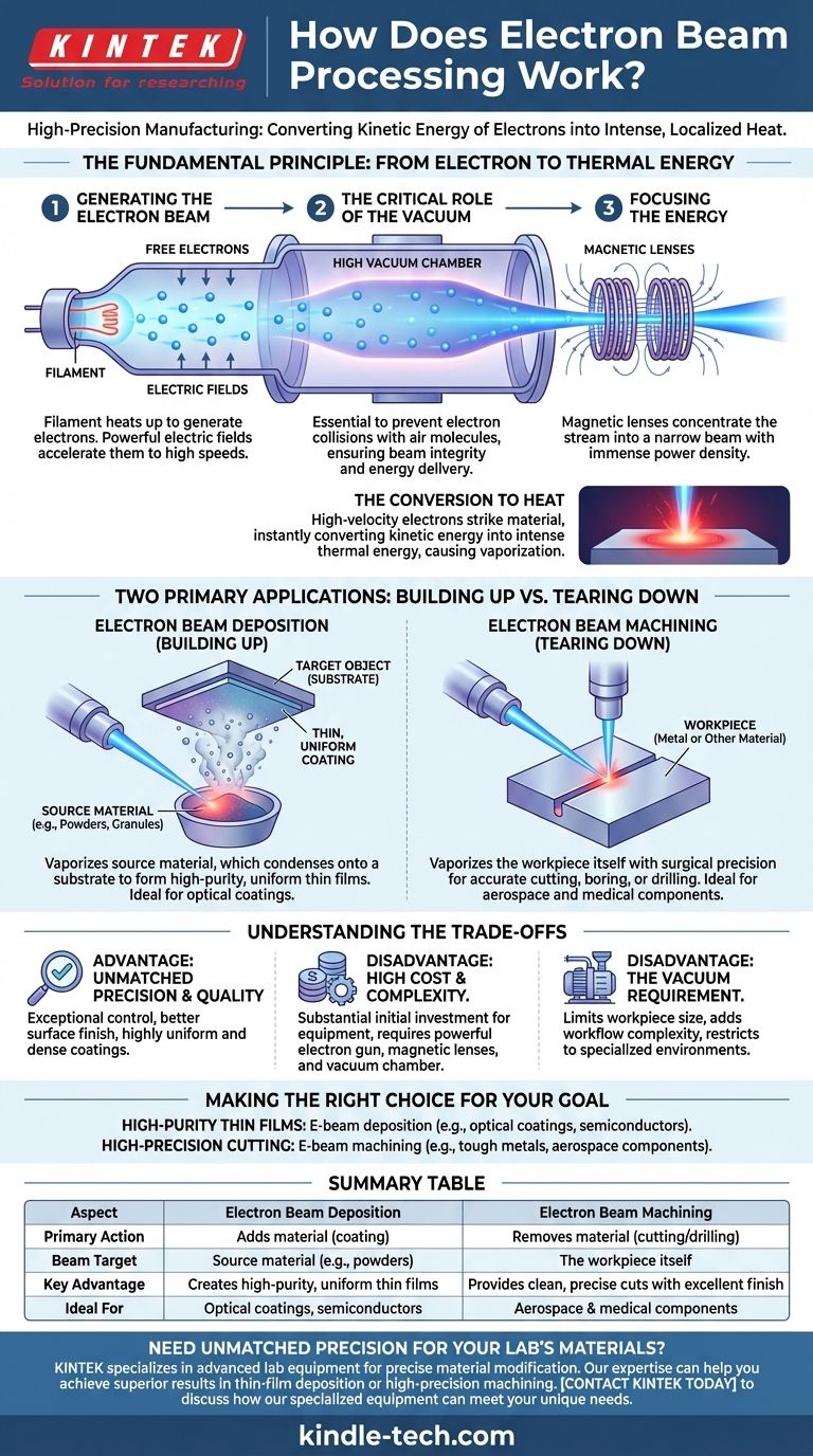 Wie funktioniert die Elektronenstrahlbearbeitung? Unübertroffene Präzision für die Materialmodifikation Visuelle Anleitung