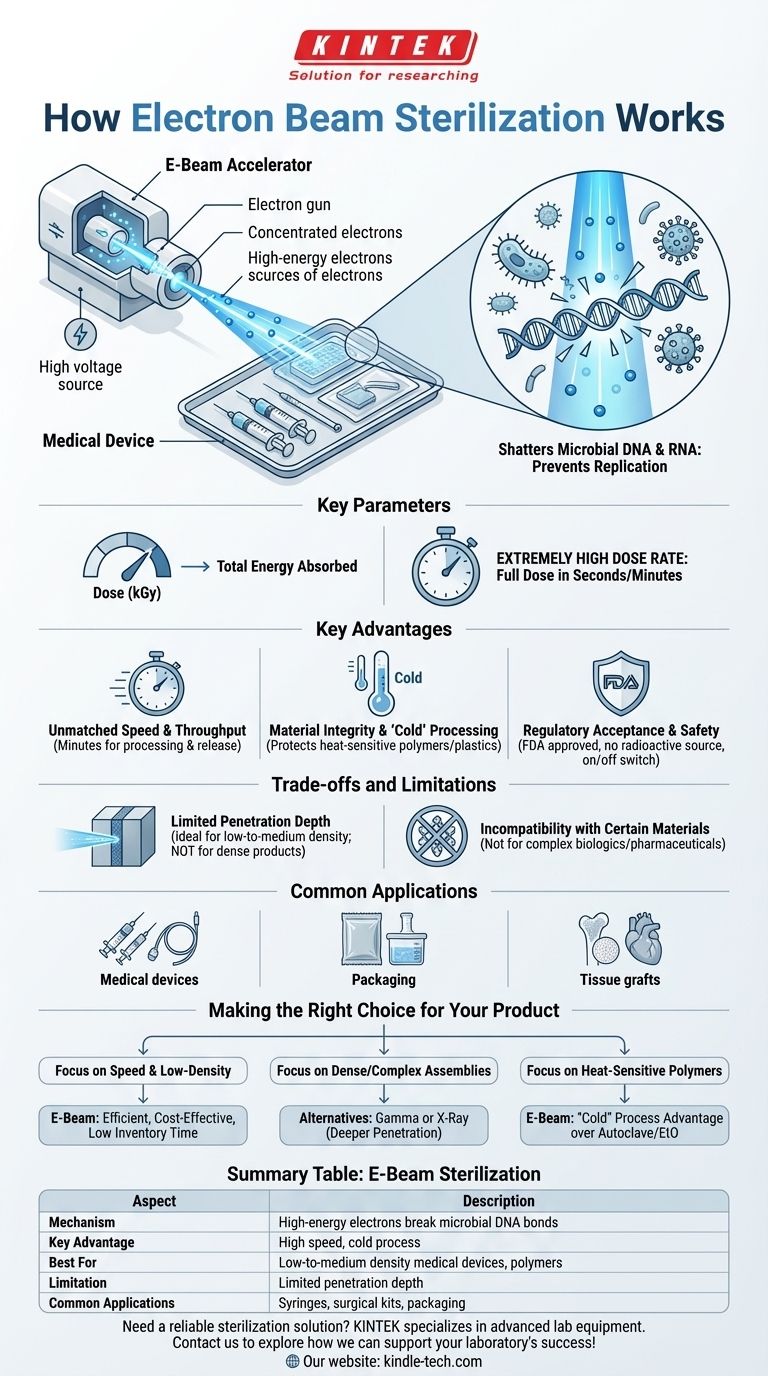 Come funziona la sterilizzazione a fascio di elettroni? Ottieni una sterilizzazione rapida e a freddo per i dispositivi medici Guida Visiva