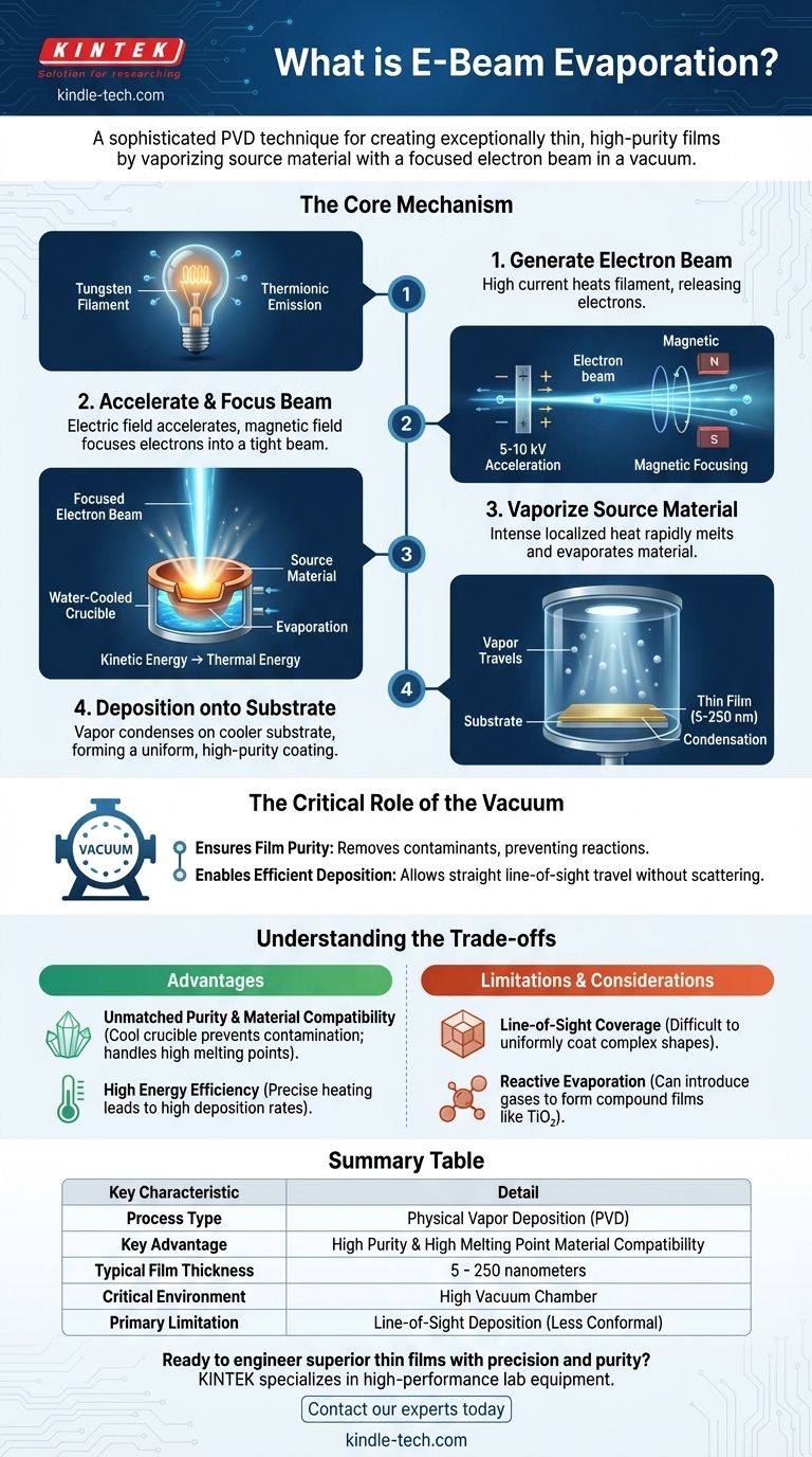 Was ist die Verdampfungstechnik mittels Elektronenstrahl? Erzielung von hochreiner Dünnschichtabscheidung Visuelle Anleitung