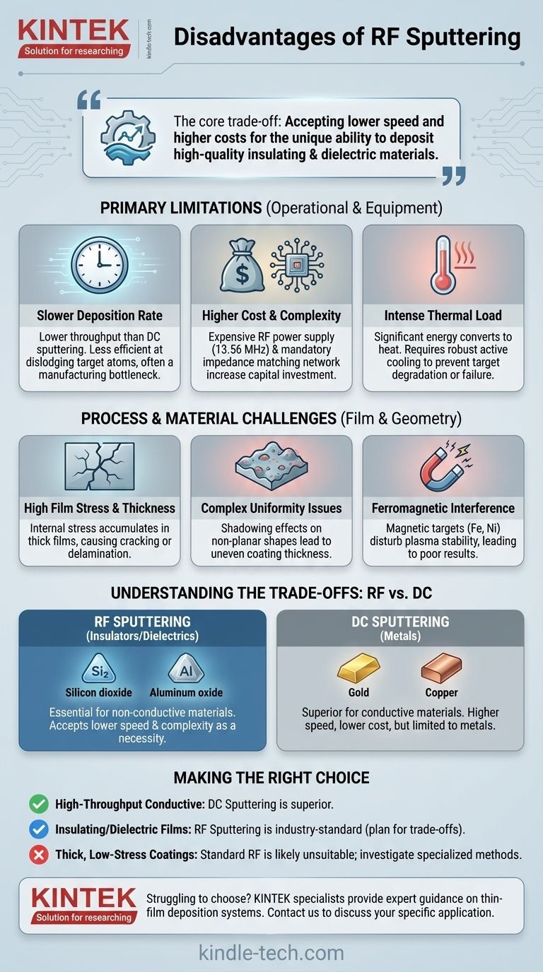 What are the disadvantages of RF sputtering? Navigating the Trade-offs of Thin Film Deposition Visual Guide