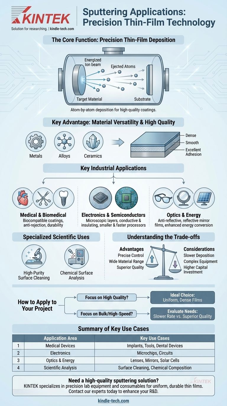 ¿Cuáles son las aplicaciones del sputtering? Habilitando recubrimientos de precisión para industrias de alta tecnología Guía Visual