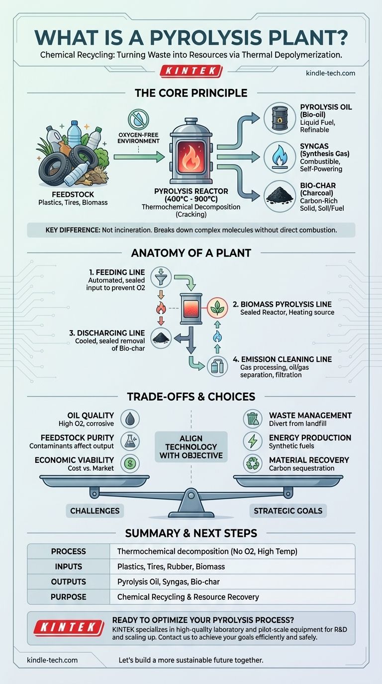 ما هو مصنع الانحلال الحراري؟ تحويل النفايات إلى موارد قيمة دليل مرئي
