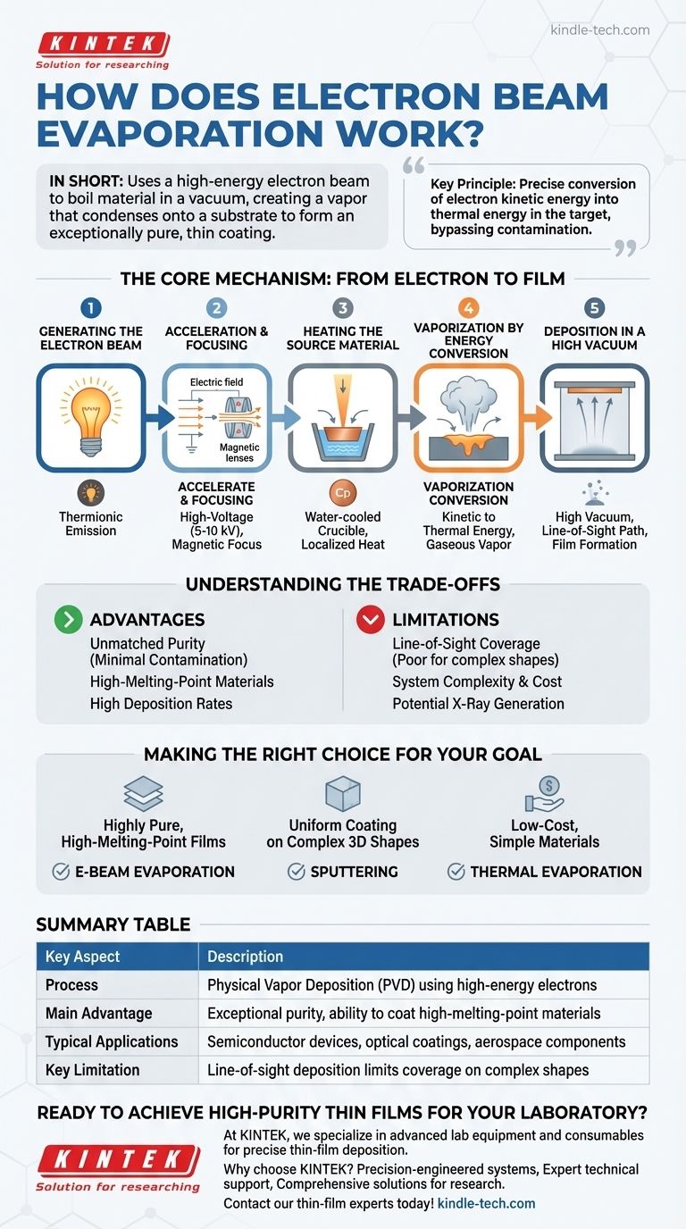Come funziona l'evaporazione a fascio elettronico? Una guida alla deposizione di film sottili ad alta purezza Guida Visiva