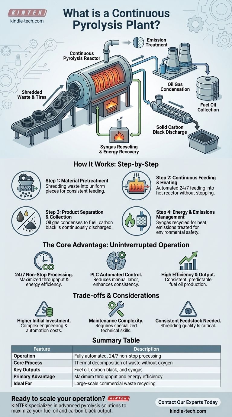 What is a continuous pyrolysis plant? A Guide to Automated, 24/7 Waste-to-Energy Conversion Visual Guide