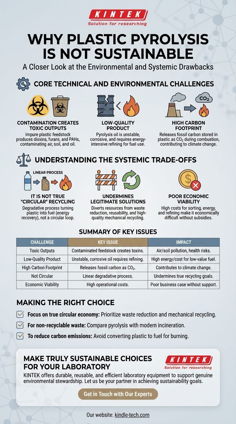 플라스틱 열분해는 왜 지속 가능하지 않은가? 숨겨진 환경적 및 경제적 비용 시각적 가이드