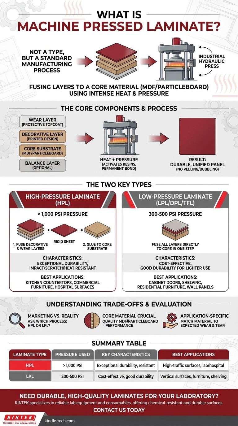 ¿Qué es el laminado prensado a máquina? El proceso de fabricación estándar explicado Guía Visual