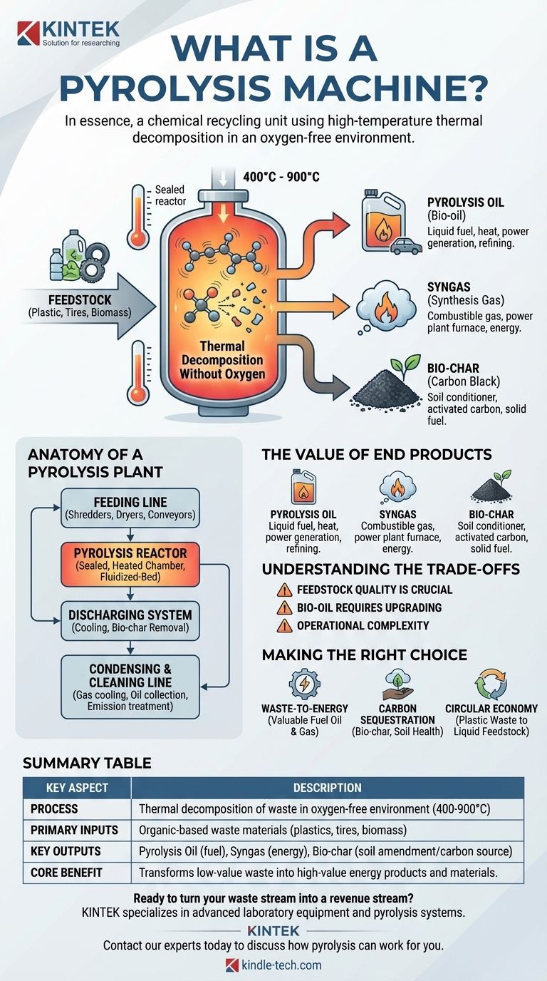 Qu'est-ce qu'une machine de pyrolyse ? Transformer les déchets en carburant et en produits chimiques Guide Visuel