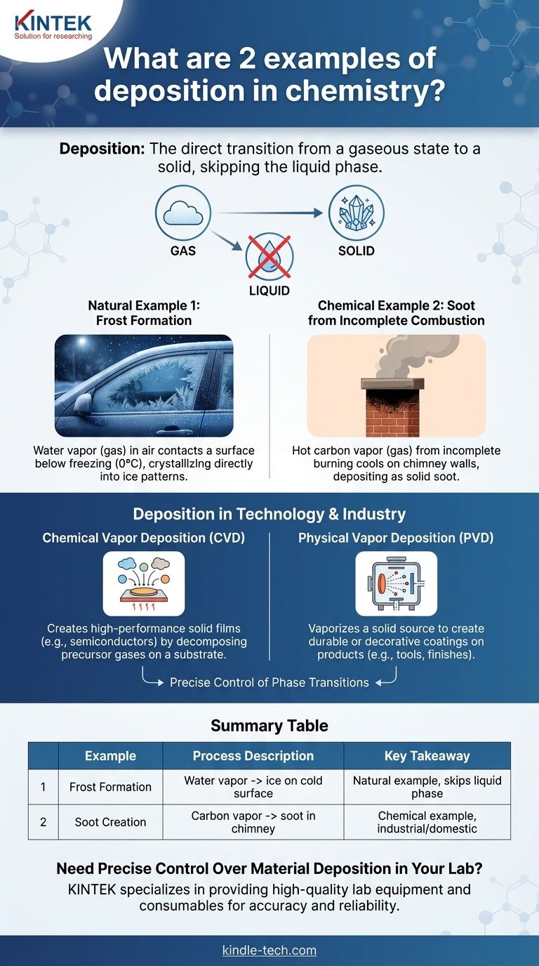 Nennen Sie 2 Beispiele für Deposition in der Chemie? Von Frost bis Ruß erklärt Visuelle Anleitung
