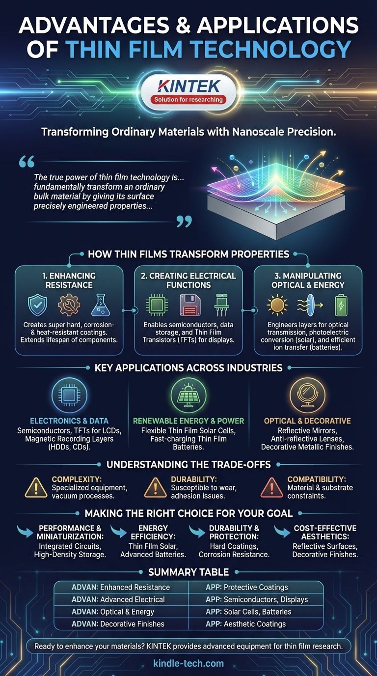 ما هي مزايا وتطبيقات تقنية الأغشية الرقيقة؟ أطلق العنان لأداء المواد المتقدمة دليل مرئي