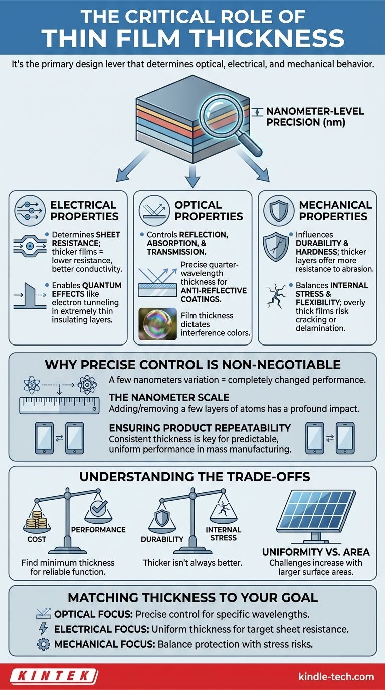 Why is thin film thickness important? The Key to Controlling Optical, Electrical, and Mechanical Properties Visual Guide