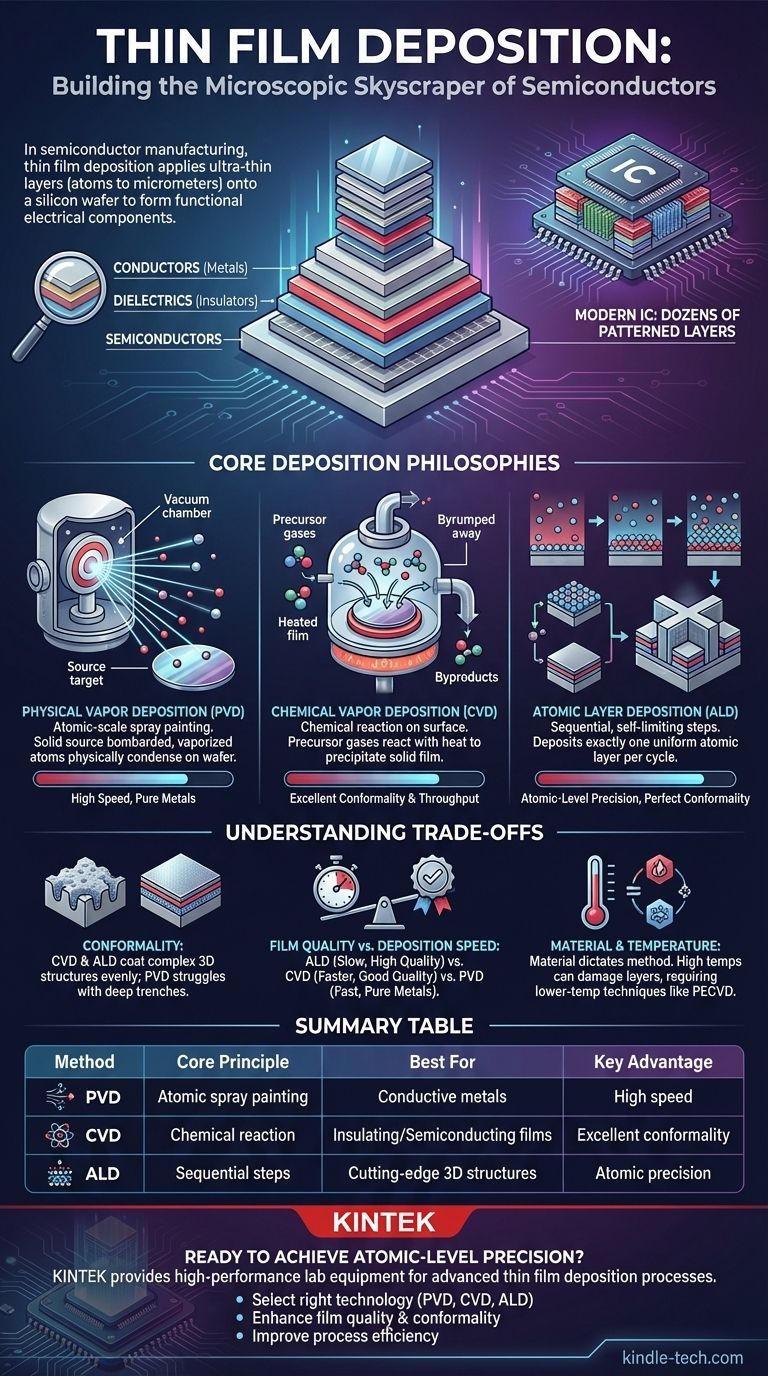 What is thin film deposition in semiconductor manufacturing? Build Advanced Chips with Atomic Precision Visual Guide