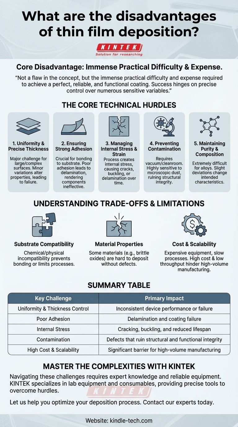 Каковы недостатки нанесения тонких пленок? Освоение сложностей технологии нанесения покрытий Визуальное руководство