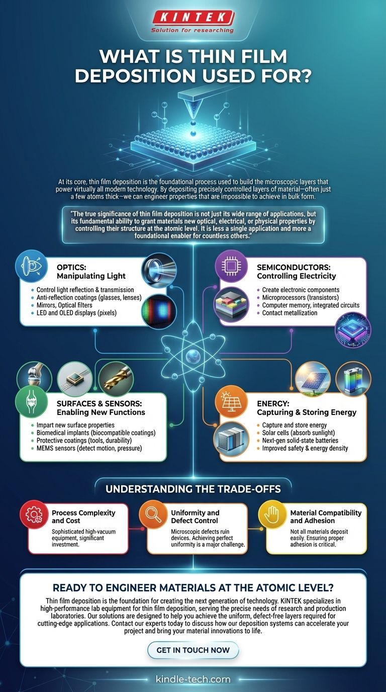 What is thin film deposition used for? Build the Microscopic Layers Powering Modern Tech Visual Guide