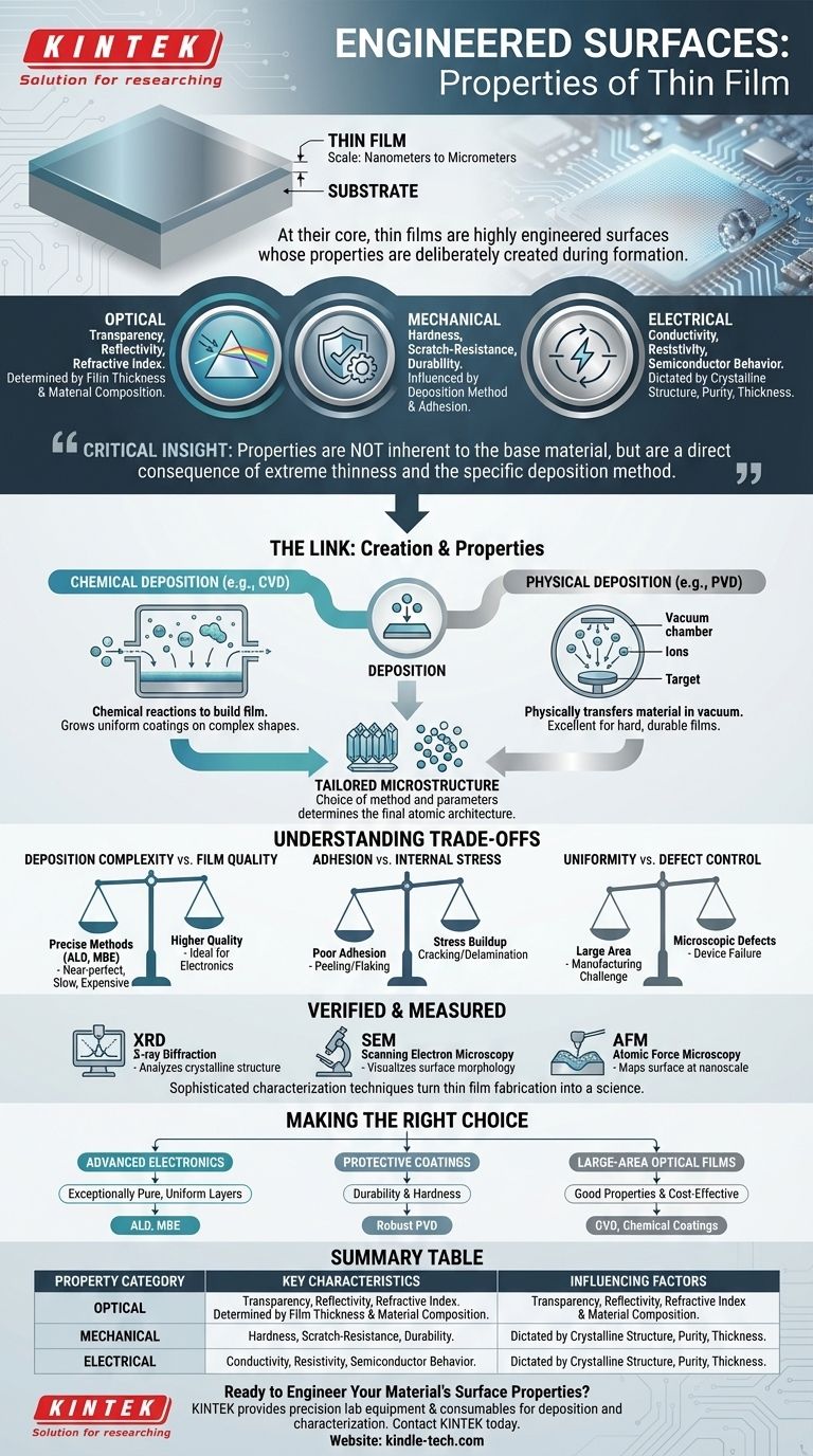 What are the properties of thin film? Engineering Material Behavior at the Nanoscale Visual Guide