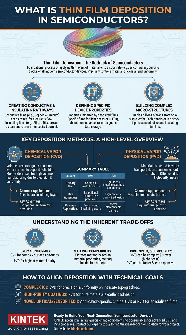 ما هو ترسيب الأغشية الرقيقة في أشباه الموصلات؟ بناء جوهر الإلكترونيات الحديثة دليل مرئي