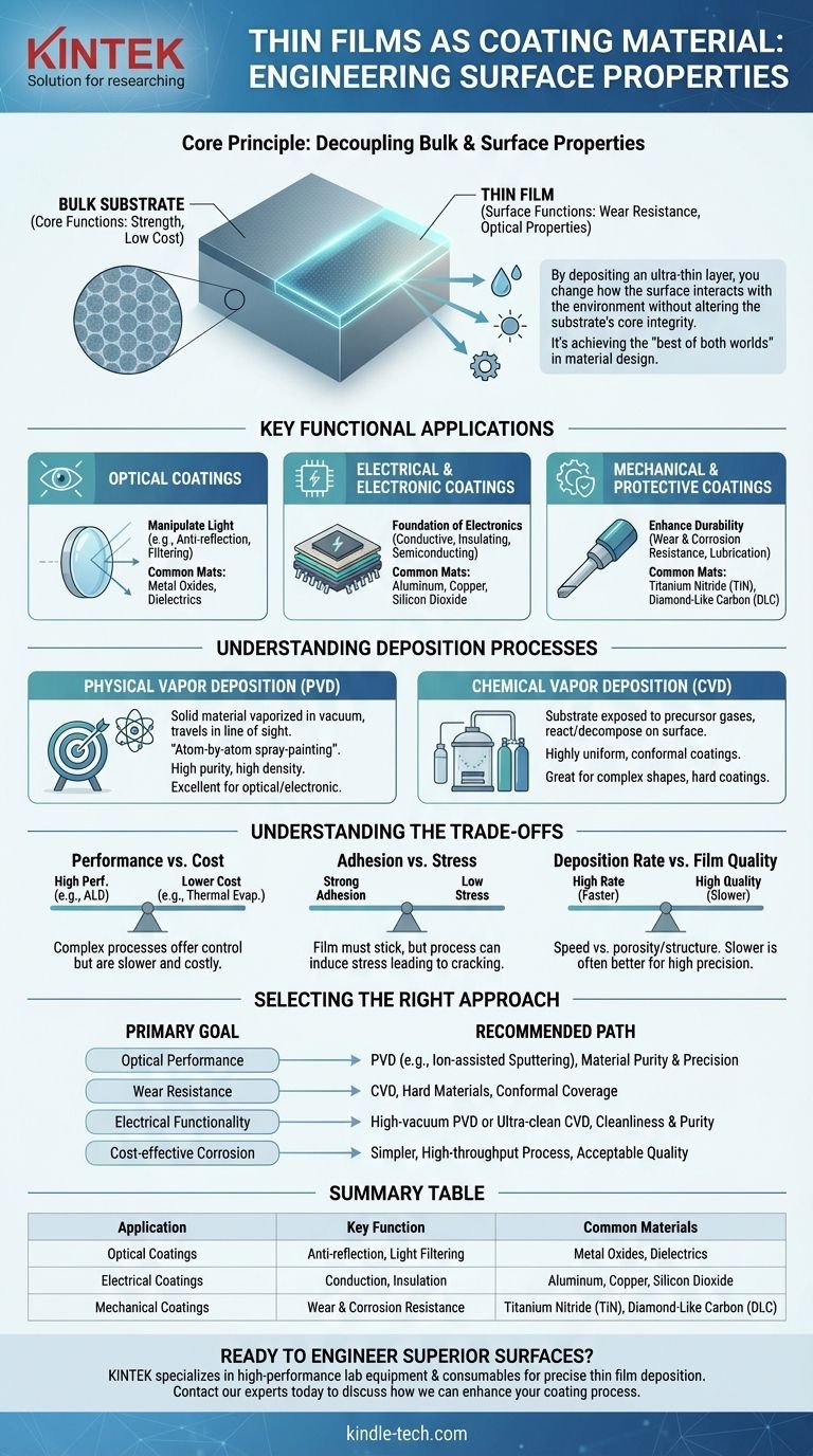 박막은 코팅 재료로 어떻게 사용될 수 있습니까? 정밀 엔지니어링으로 표면 특성 강화 시각적 가이드