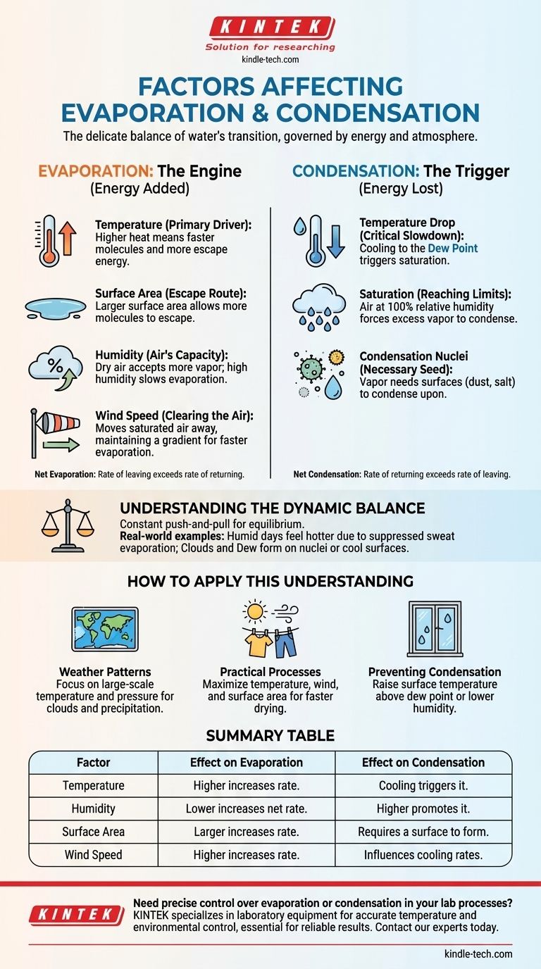 Welche Faktoren beeinflussen Verdunstung und Kondensation? Meistern Sie die Wissenschaft der Phasenübergänge des Wassers Visuelle Anleitung