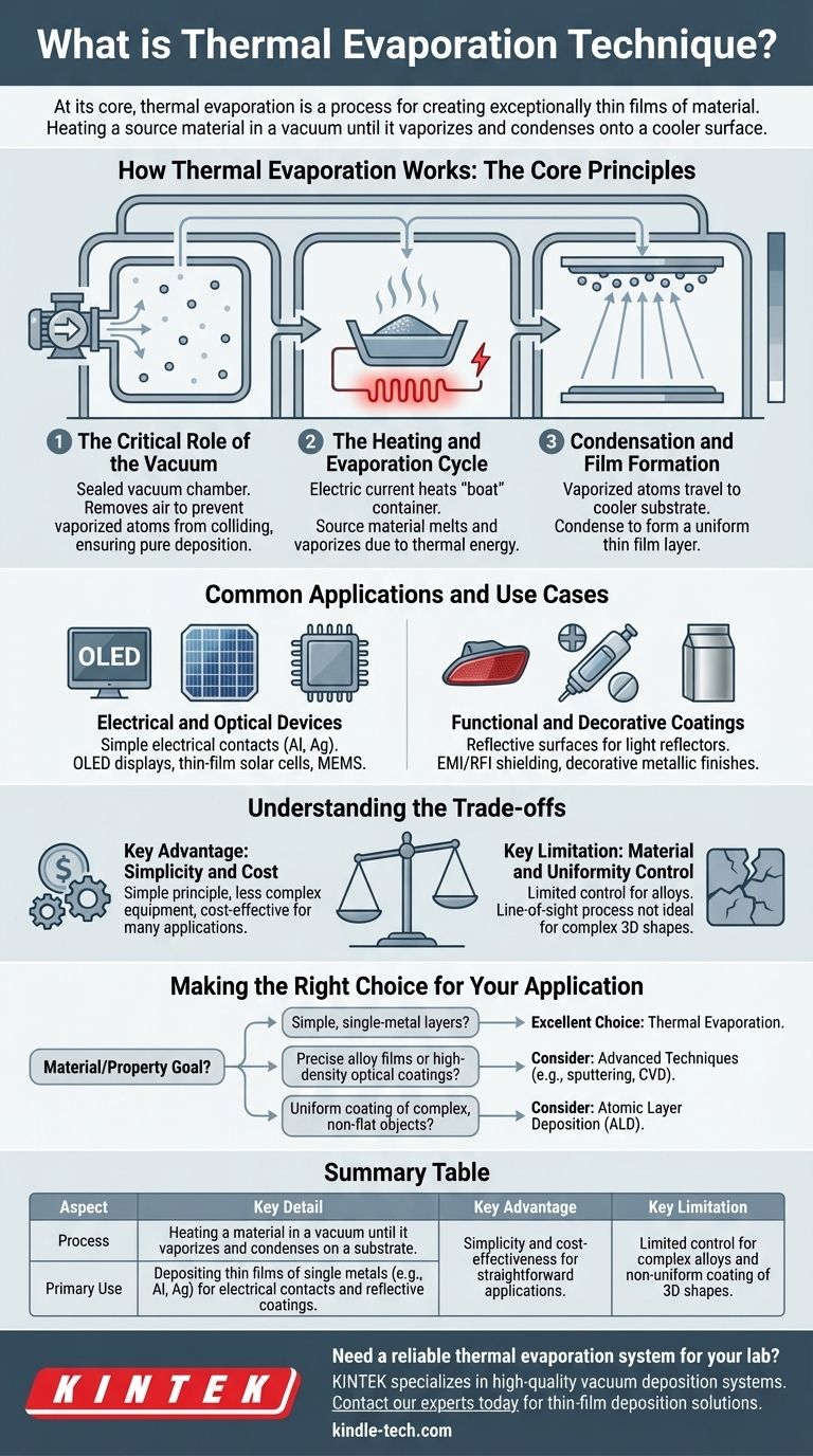 Was ist die thermische Verdampfungstechnik? Ein Leitfaden zur einfachen und kostengünstigen Dünnschichtabscheidung Visuelle Anleitung