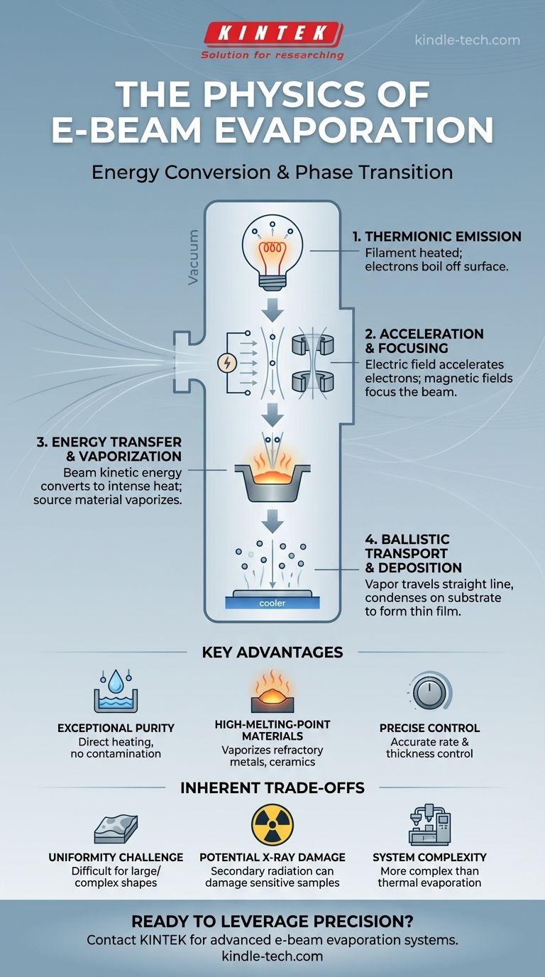 Was ist die Physik der Elektronenstrahlverdampfung? Präzisionsenergie für überlegene Dünnschichten nutzen Visuelle Anleitung