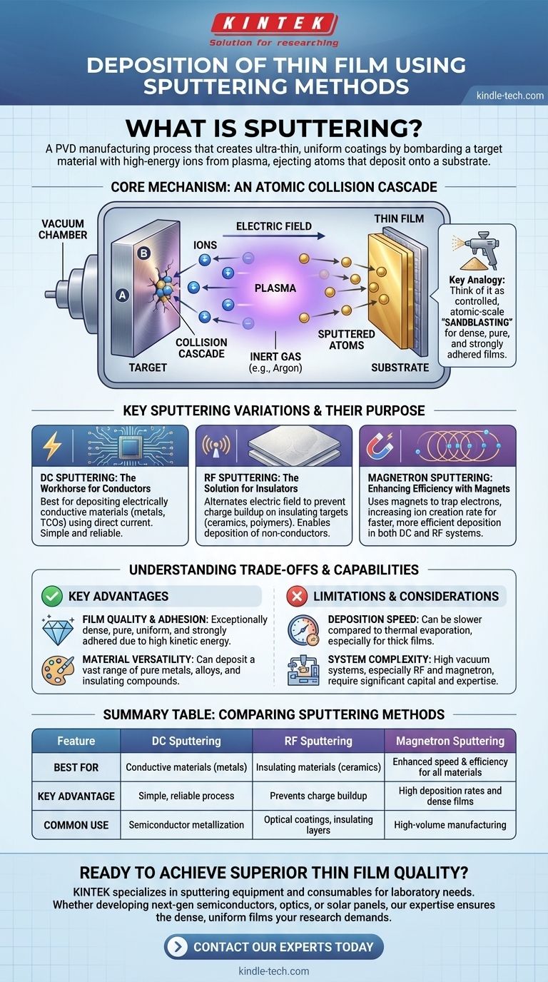 Was ist die Dünnschichtabscheidung mittels Sputterverfahren? Ein Leitfaden zur hochwertigen PVD-Beschichtung Visuelle Anleitung
