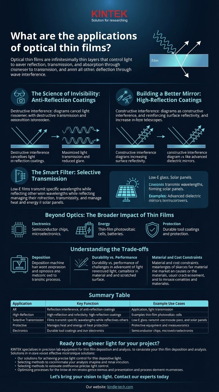 What are the applications of optical thin films? Harnessing Light for Modern Technology Visual Guide