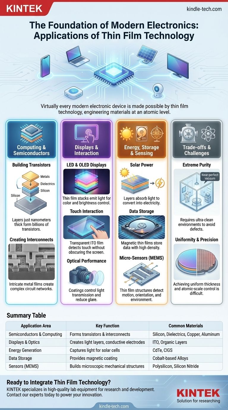 Quais são as aplicações de filmes finos em eletrônica? Construindo a Base dos Dispositivos Modernos Guia Visual