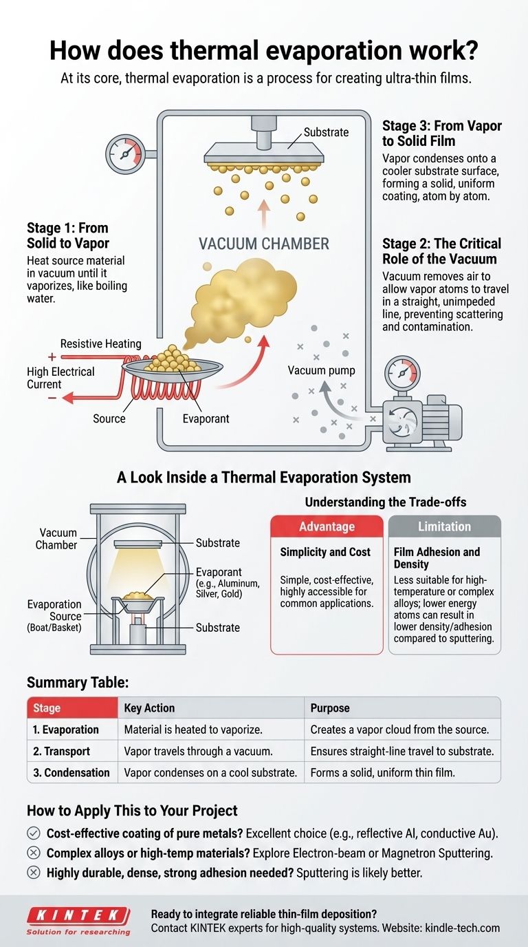 Comment fonctionne l'évaporation thermique ? Un guide du dépôt de couches minces pour votre laboratoire Guide Visuel