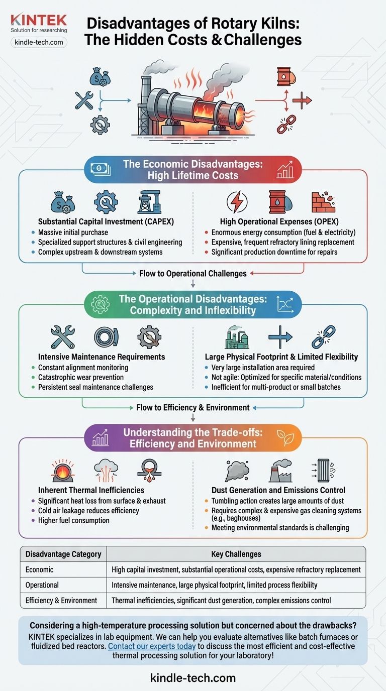 Quels sont les inconvénients du four rotatif ? Coûts élevés, entretien et inefficacité expliqués Guide Visuel