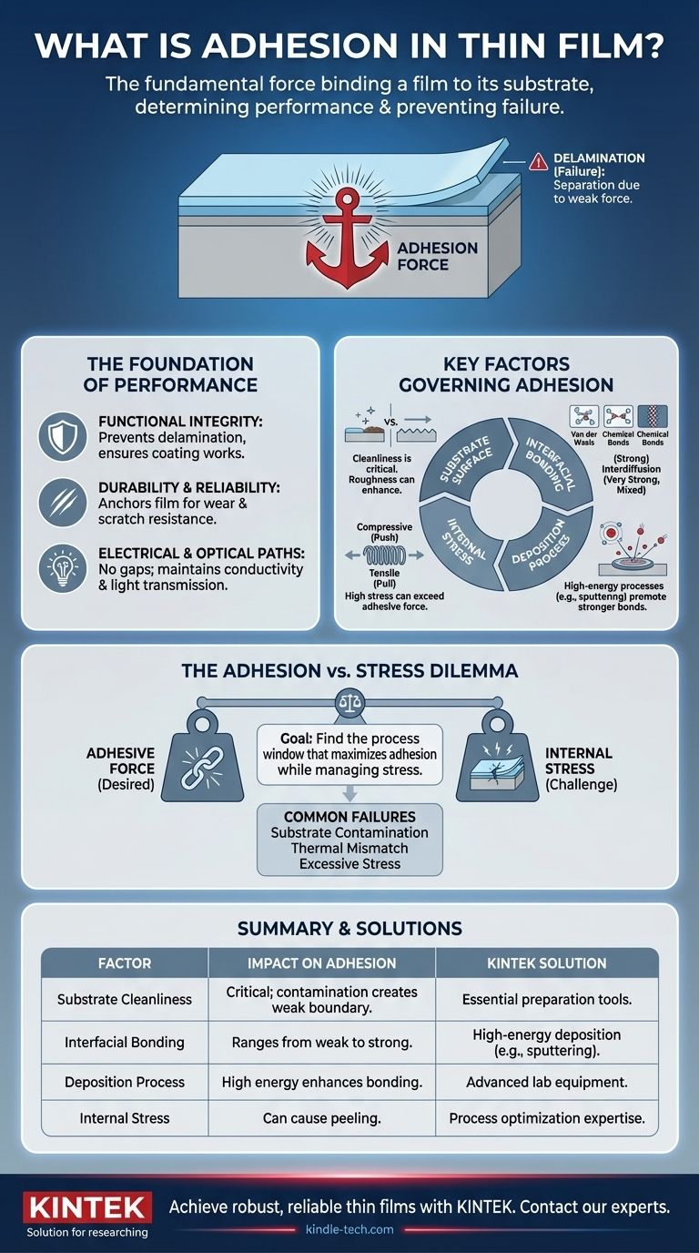 Cos'è l'adesione nei film sottili? La chiave per prevenire il fallimento del rivestimento Guida Visiva