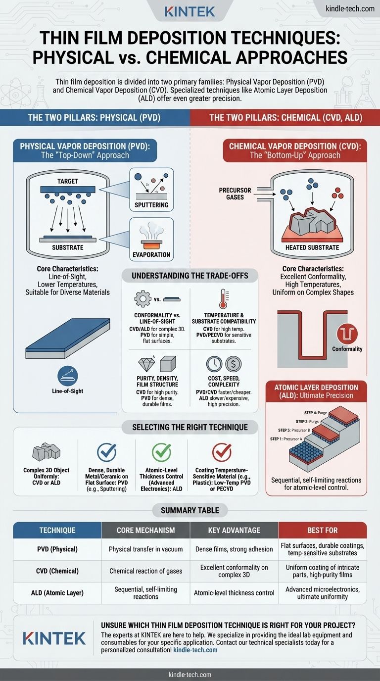 Welche verschiedenen Dünnschichtabscheidungsverfahren gibt es? Wählen Sie die richtige Methode für Ihre Anwendung Visuelle Anleitung