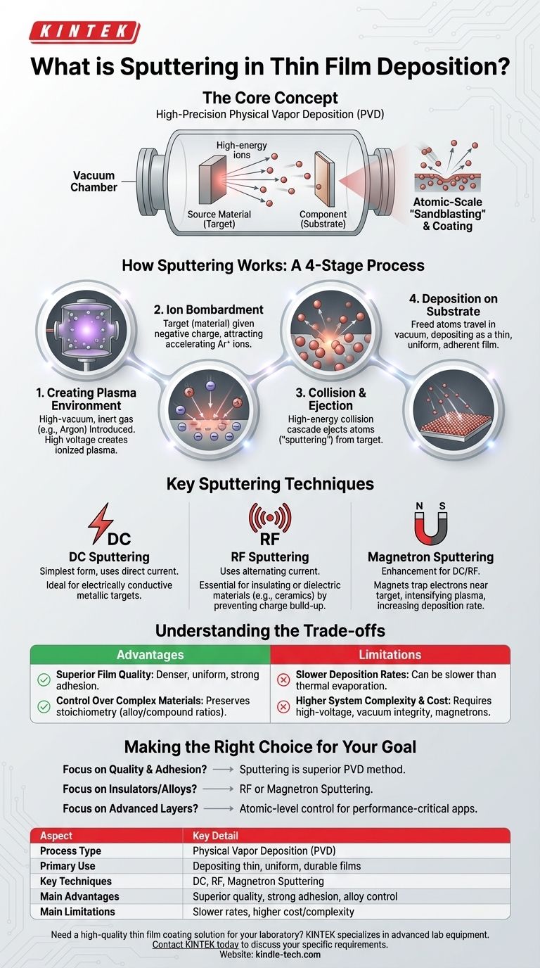 What is sputtering in thin film deposition? A Guide to High-Precision PVD Coating Visual Guide