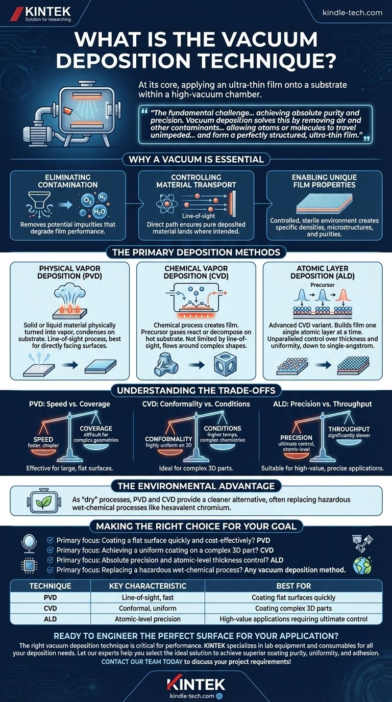 ¿Qué es la técnica de deposición al vacío? La clave para recubrimientos ultrafinos de alto rendimiento Guía Visual