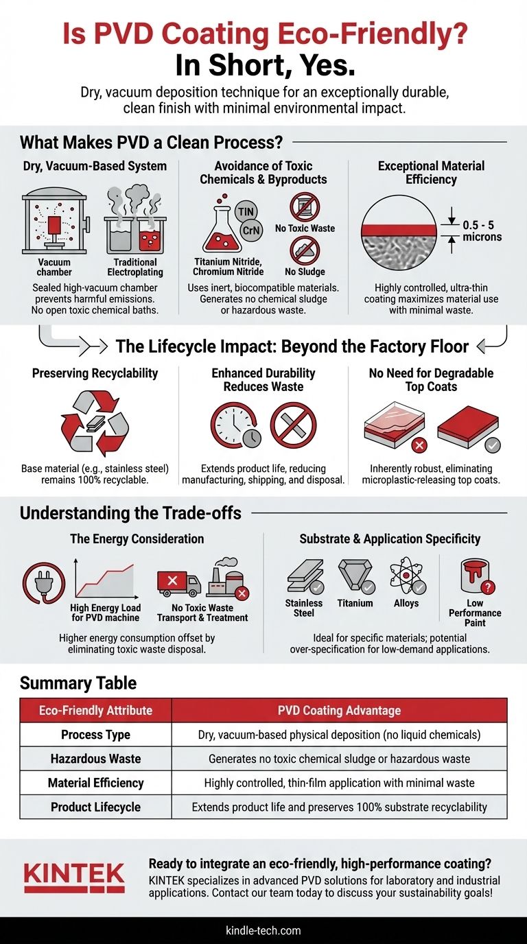 Ist PVD-Beschichtung umweltfreundlich? Die nachhaltige Wahl für Hochleistungsbeschichtungen Visuelle Anleitung