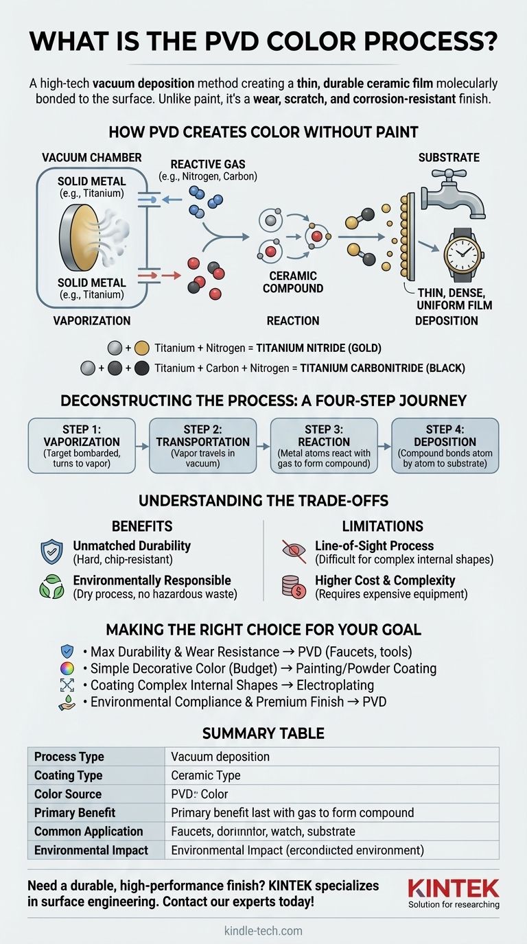 ما هي عملية تلوين PVD؟ دليل للتشطيبات المعدنية المتينة وعالية التقنية دليل مرئي
