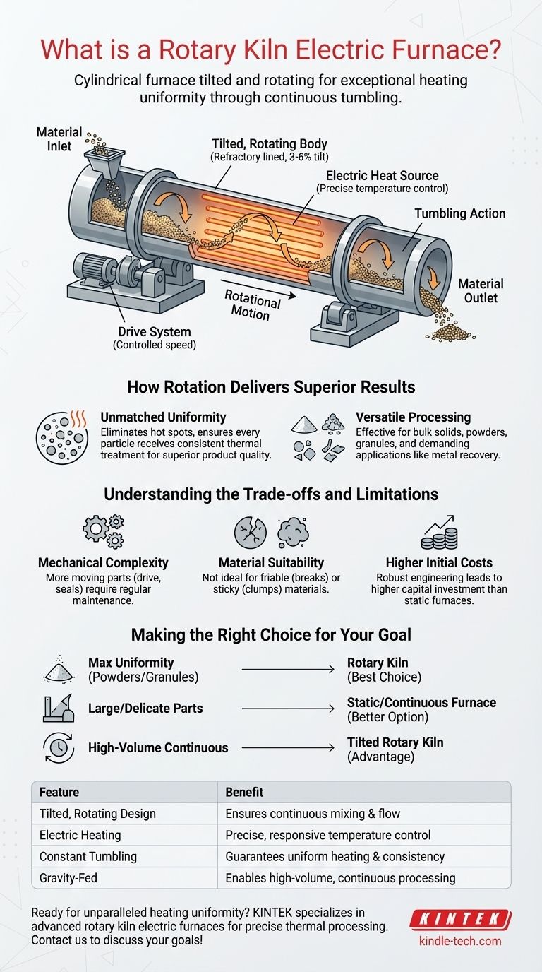What is a rotary kiln electric furnace? Achieve Superior Uniform Heating for Your Materials Visual Guide
