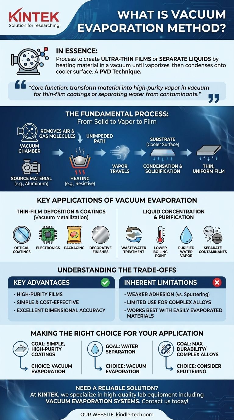 什么是真空蒸发法？薄膜沉积与纯化指南 图解指南