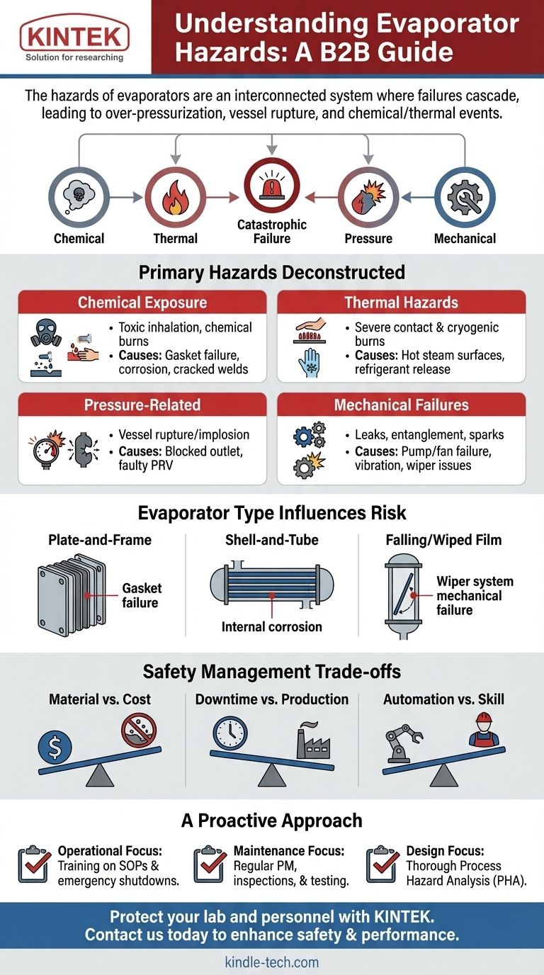 ما هي مخاطر المبخرات؟ إدارة المخاطر الكيميائية والحرارية ومخاطر الضغط دليل مرئي