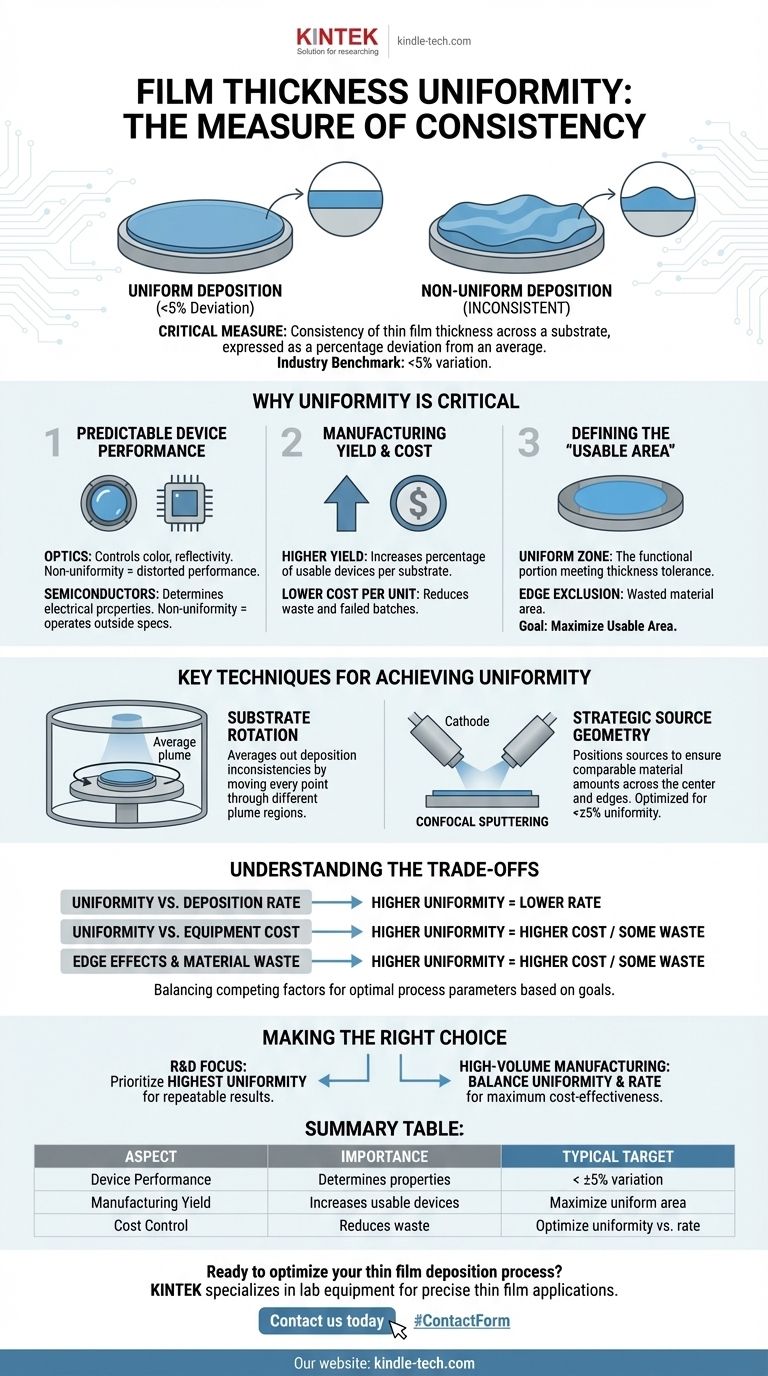 Was ist die Schichtdickenuniformität? Erzielen Sie konsistente Leistung und höhere Ausbeute Visuelle Anleitung